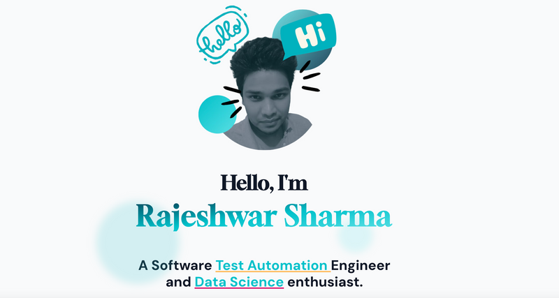 A screenshot of https://www.mersharma.in/